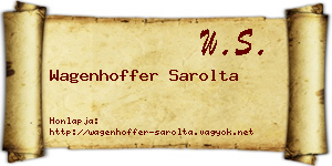 Wagenhoffer Sarolta névjegykártya