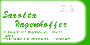 sarolta wagenhoffer business card